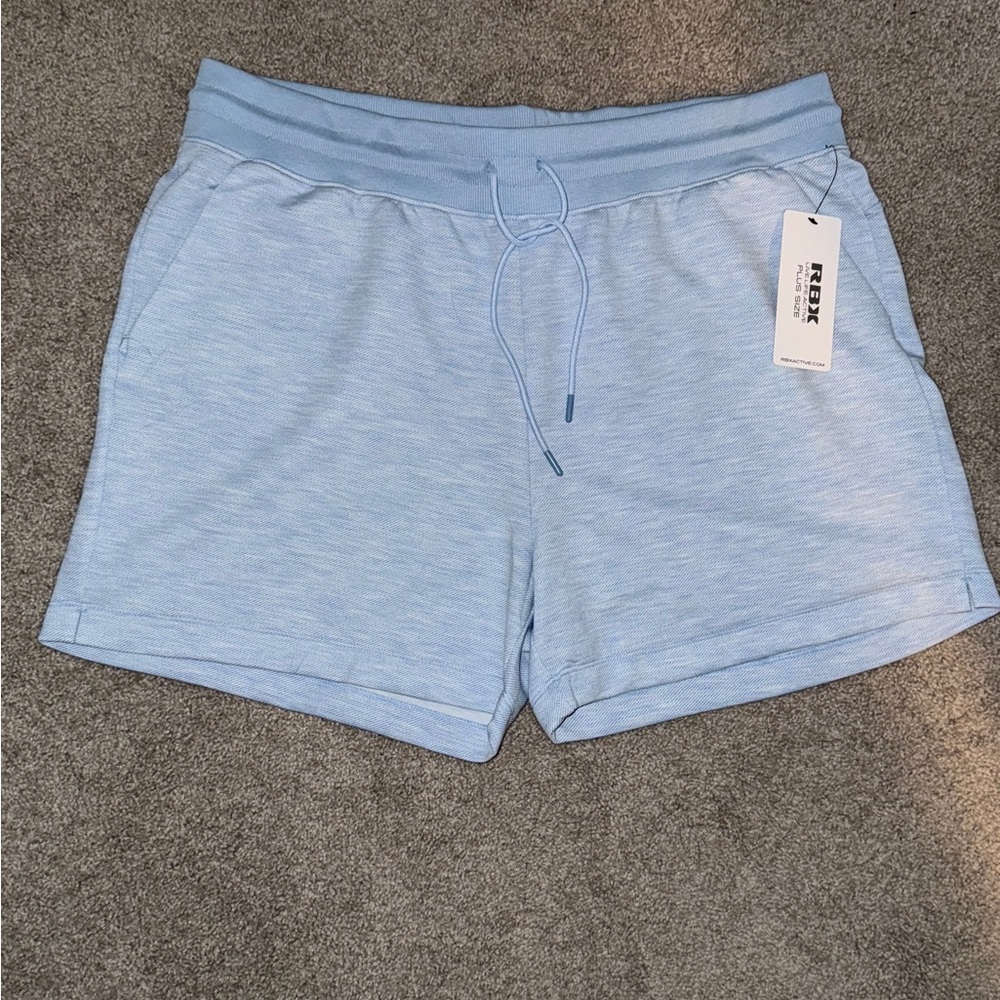 RBX Light Blue Plus Size Athletic Shorts